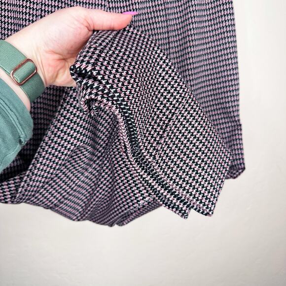 Eva Franco Anthropologie Houndstooth Margot High Rise Kick Flare Ankle Pants Lg - Picture 9 of 15